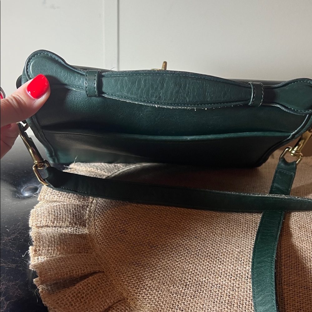 RARE Vintage Coach Court #9870 Bag in Bottle Green - Picture 5 of 9